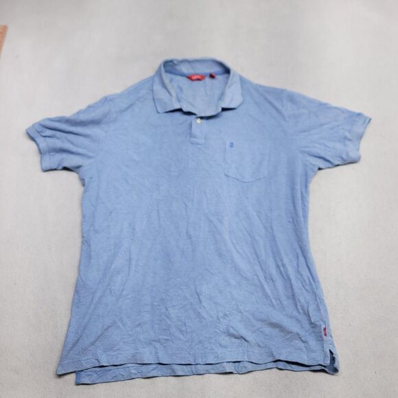 IZOD Casual Collared Short Sleeve Polo Shirt Adult Mens Size Large L Blue - Picture 2 of 10